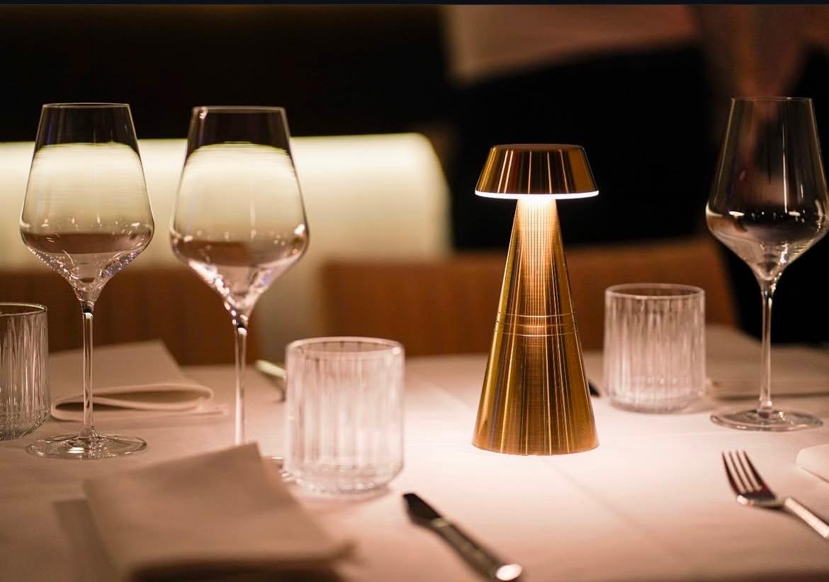 Charm Empire Rechargeable Cordless Table Lamps at Isoletta Restaurant, Romania