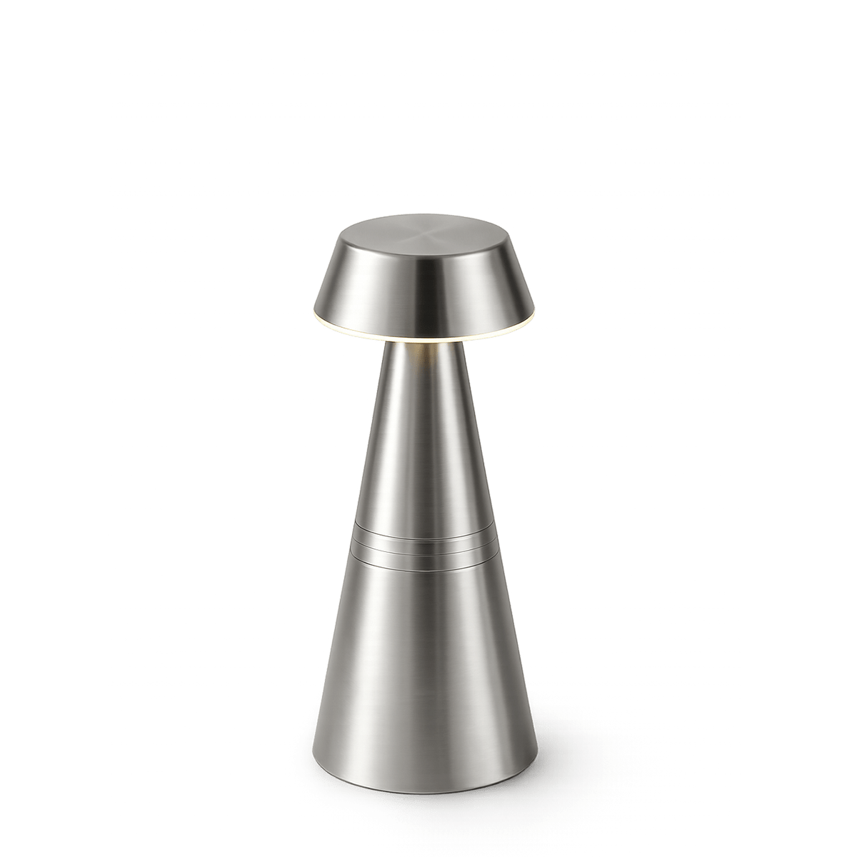 Charm Empire Rechargeable Cordless Table Lamp, Nickel