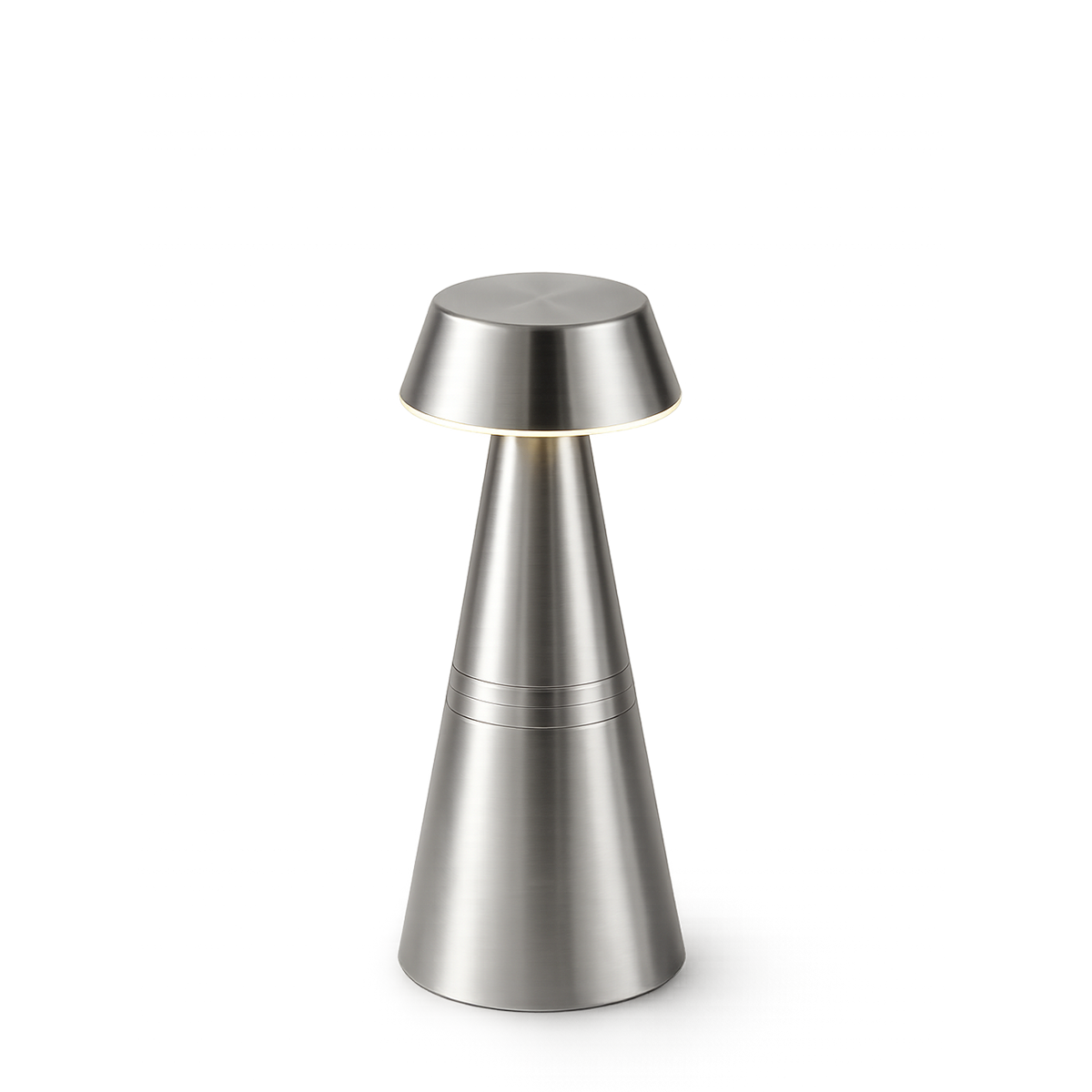 Charm Empire Rechargeable Cordless Table Lamp, Nickel