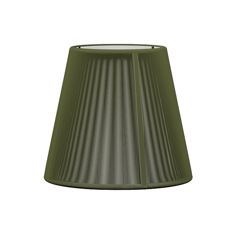 Moss green fabric cotton shade type C for a rechargeable table lamp - Insight Cordless Lighting