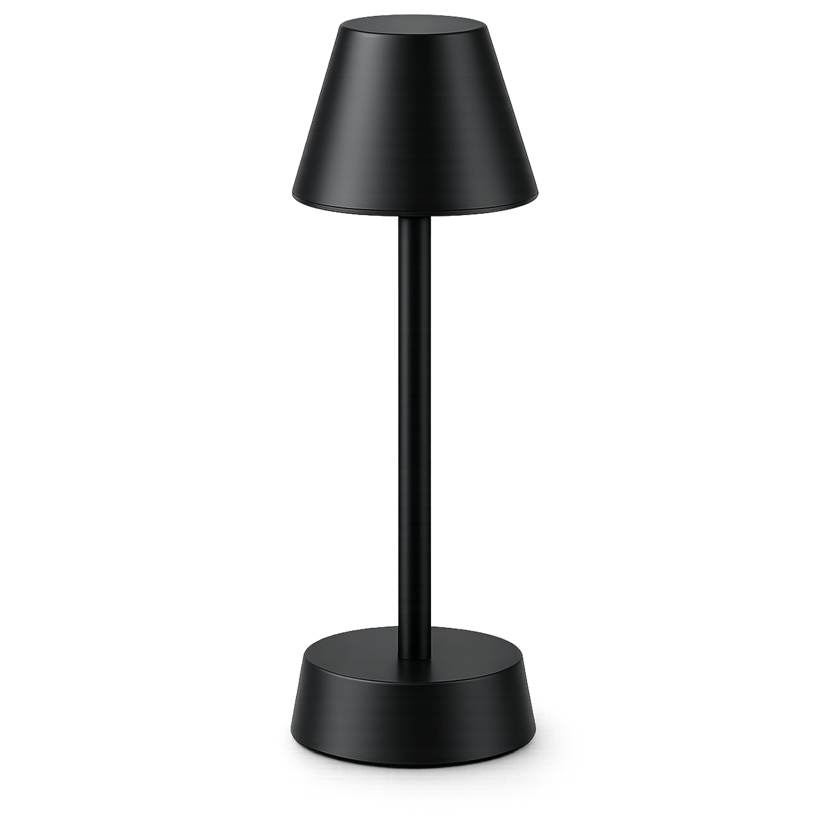 Black rechargeable table lamp