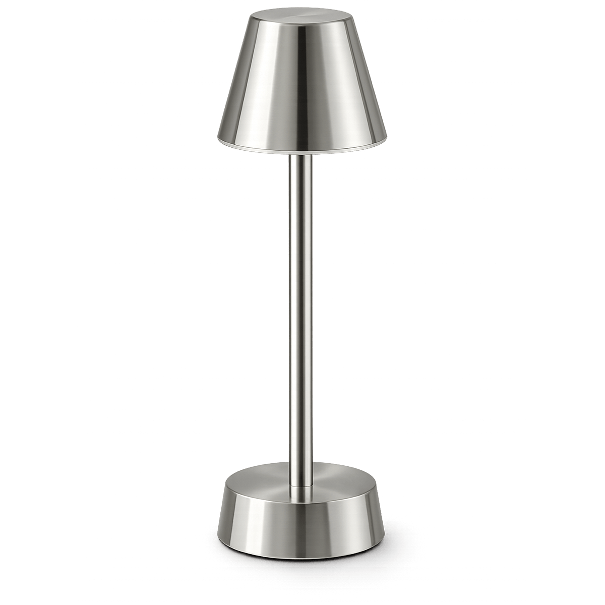 Silver rechargeable table lamp