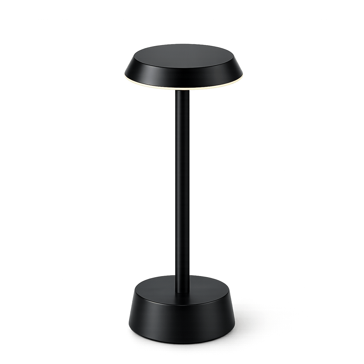 Black rechargeable portable lamp