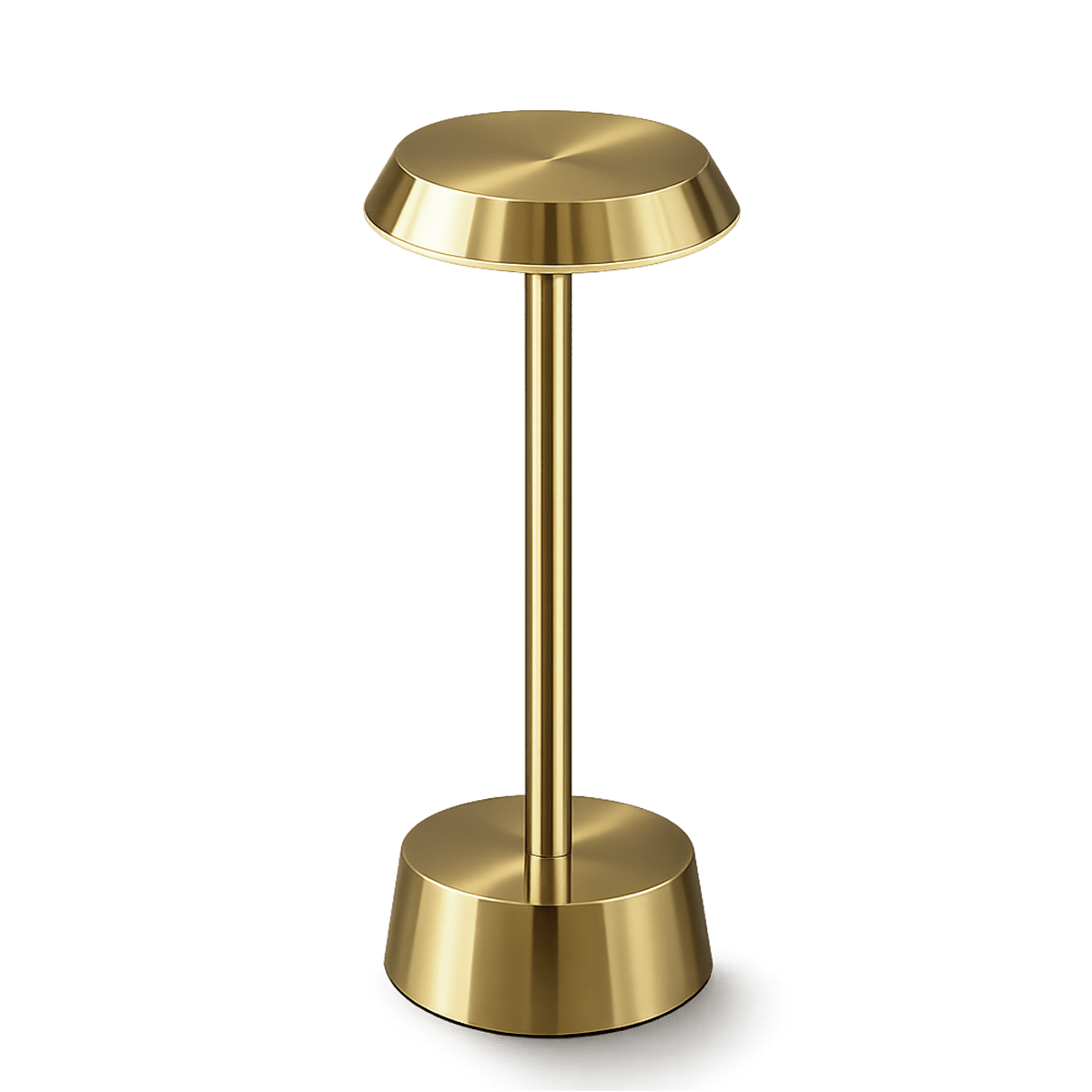 Gold-coloured rechargeable lamp
