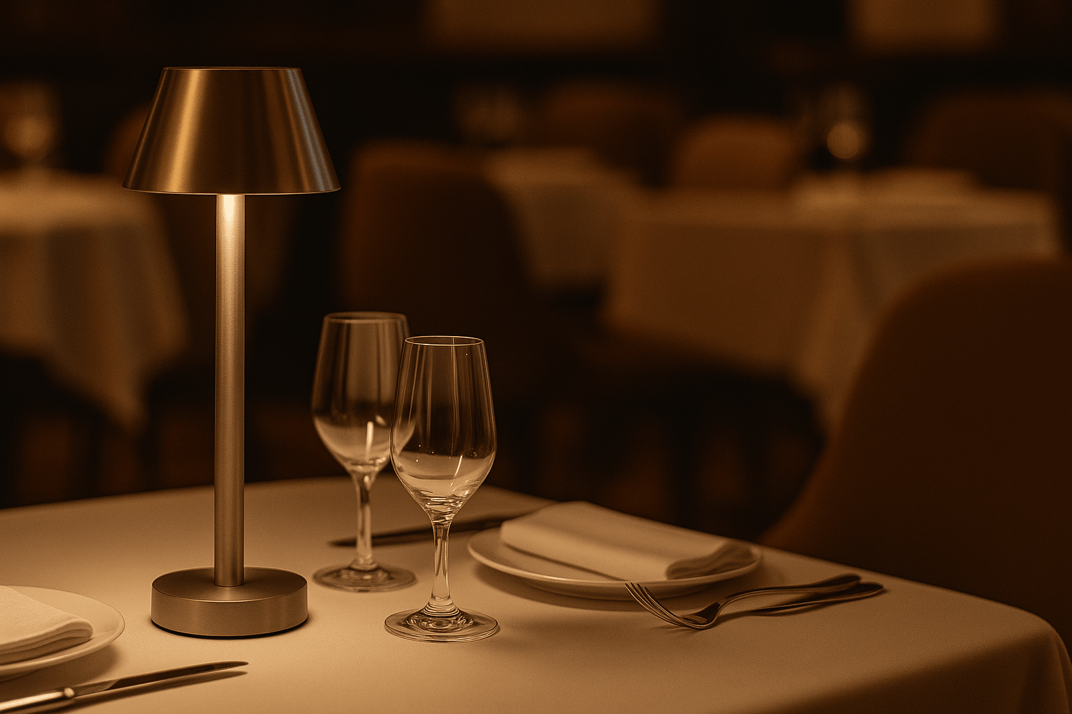 Cordless table lamp at Kempinski Hotel Riga