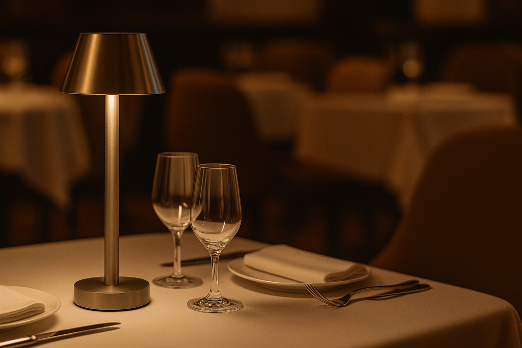 Cordless table lamp at Kempinski Hotel Riga