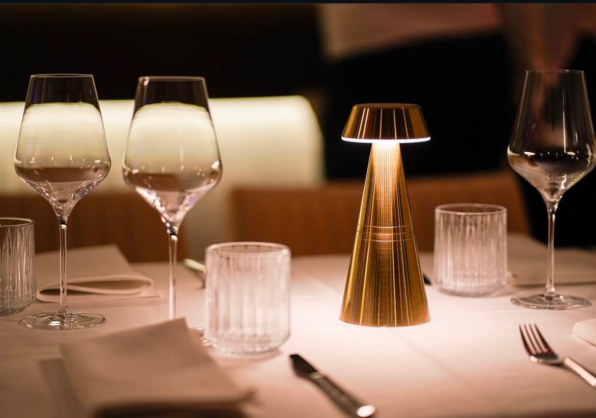  Charm Empire Rechargeable Cordless Table Lamps at Isoletta Restaurant, Romania 