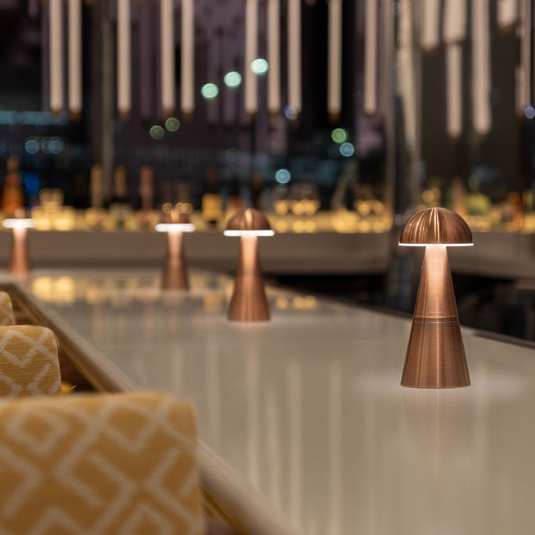 Charm Dome Cordless Table Lamp, Copper | Rechargeable Cordless Table Lamps | Insight Cordless Lighting