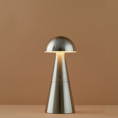 Charm Dome Cordless Table Lamp, Nickel | Rechargeable Cordless Table Lamps | Insight Cordless Lighting