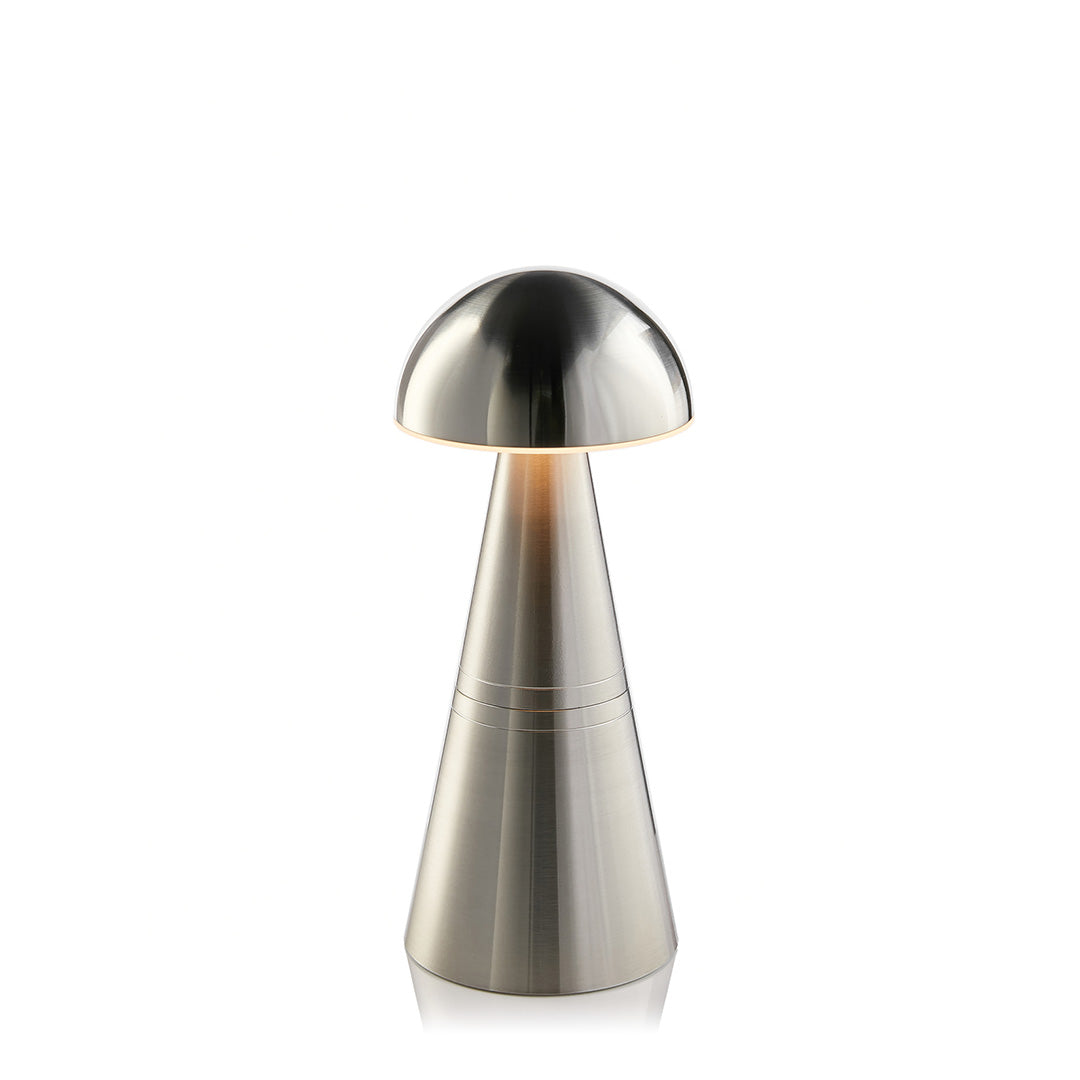 Charm Dome Cordless Table Lamp, Nickel | Rechargeable Cordless Table Lamps | Insight Cordless Lighting