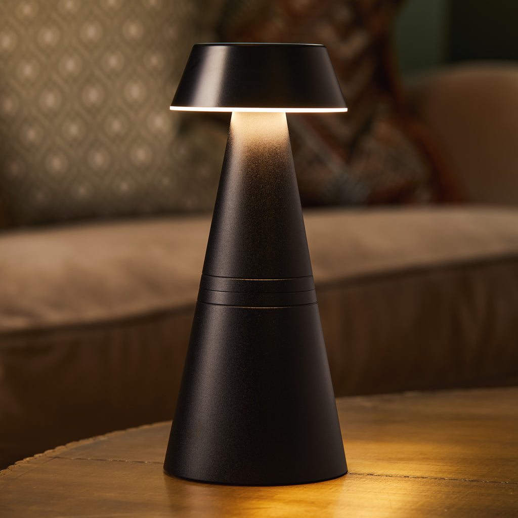 Charm Empire Cordless Table Lamp, Black Rechargeable Battery Powered Table Lamps Insight Cordless Lighting