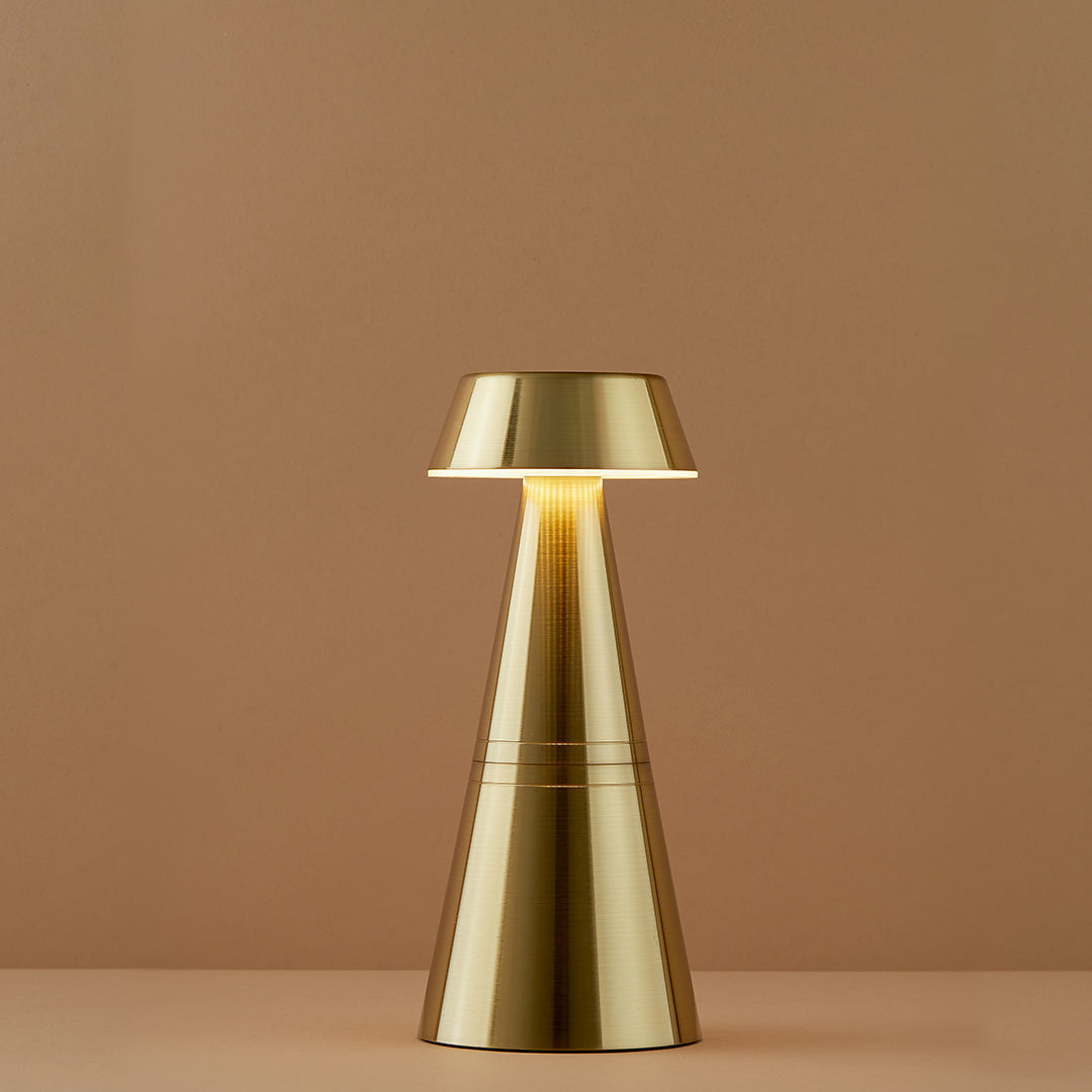 Charm Empire Cordless Table Lamp, Brass | Rechargeable Cordless Table Lamps | Insight Cordless Lighting