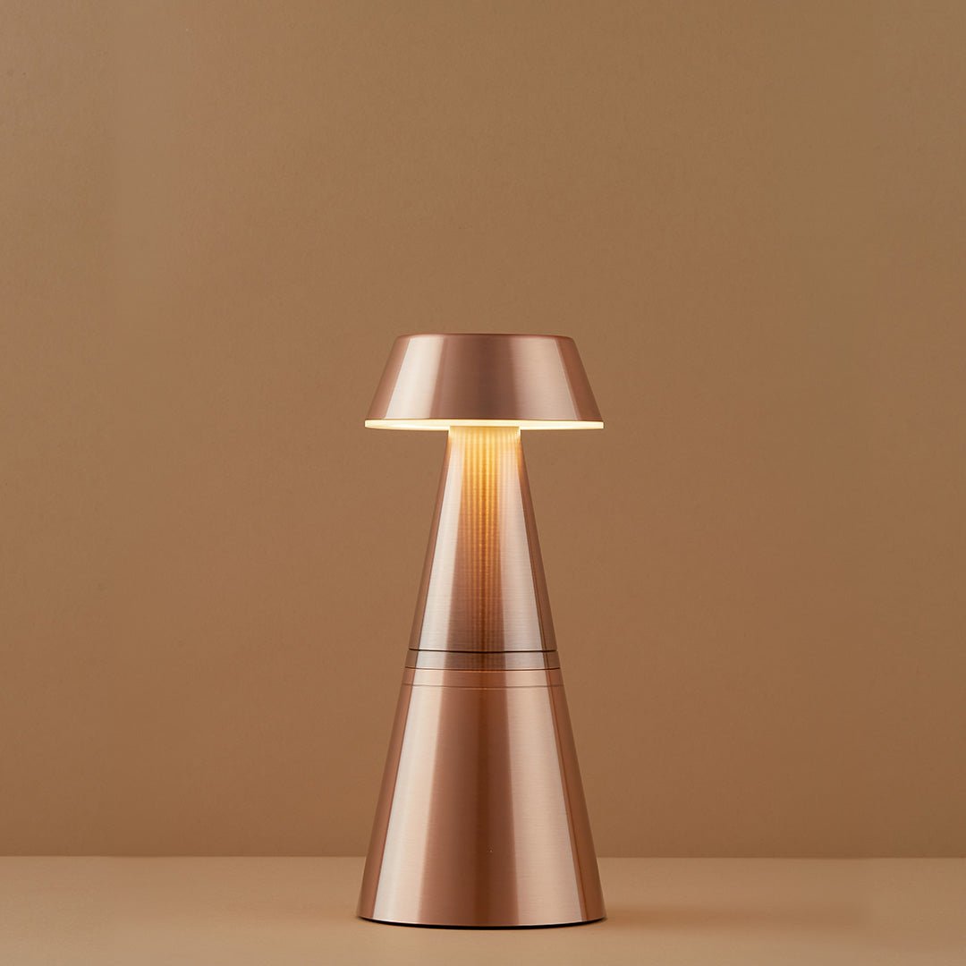 Charm Empire Cordless Table Lamp, Copper | Rechargeable Cordless Table Lamps | Insight Cordless Lighting