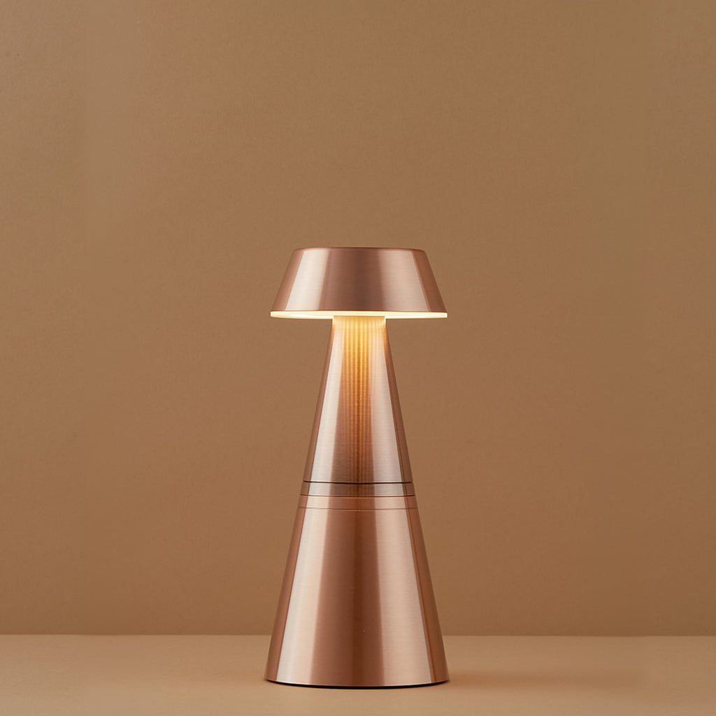 Charm Empire Cordless Table Lamp, Copper Rechargeable Battery Powered Table Lamps Insight Cordless Lighting