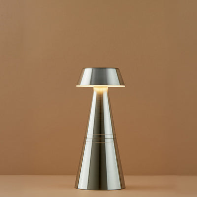 Charm Empire Cordless Table Lamp, Nickel | Rechargeable Cordless Table Lamps | Insight Cordless Lighting