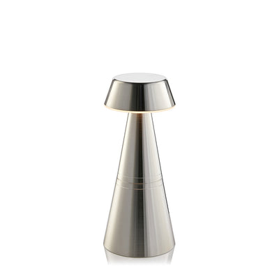 Charm Empire Cordless Table Lamp, Nickel | Rechargeable Cordless Table Lamps | Insight Cordless Lighting