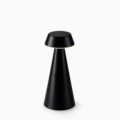 Black cordless lamp on a white background