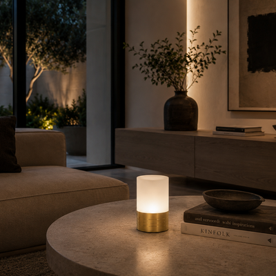 Halo Rechargeable Cordless Table Lamp – Brass