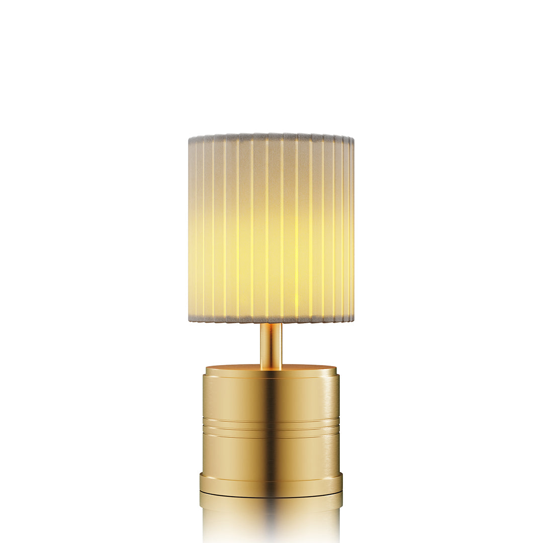 LUXE Cordless Table Lamp, Ivory Pleated Shade Soon) Insight