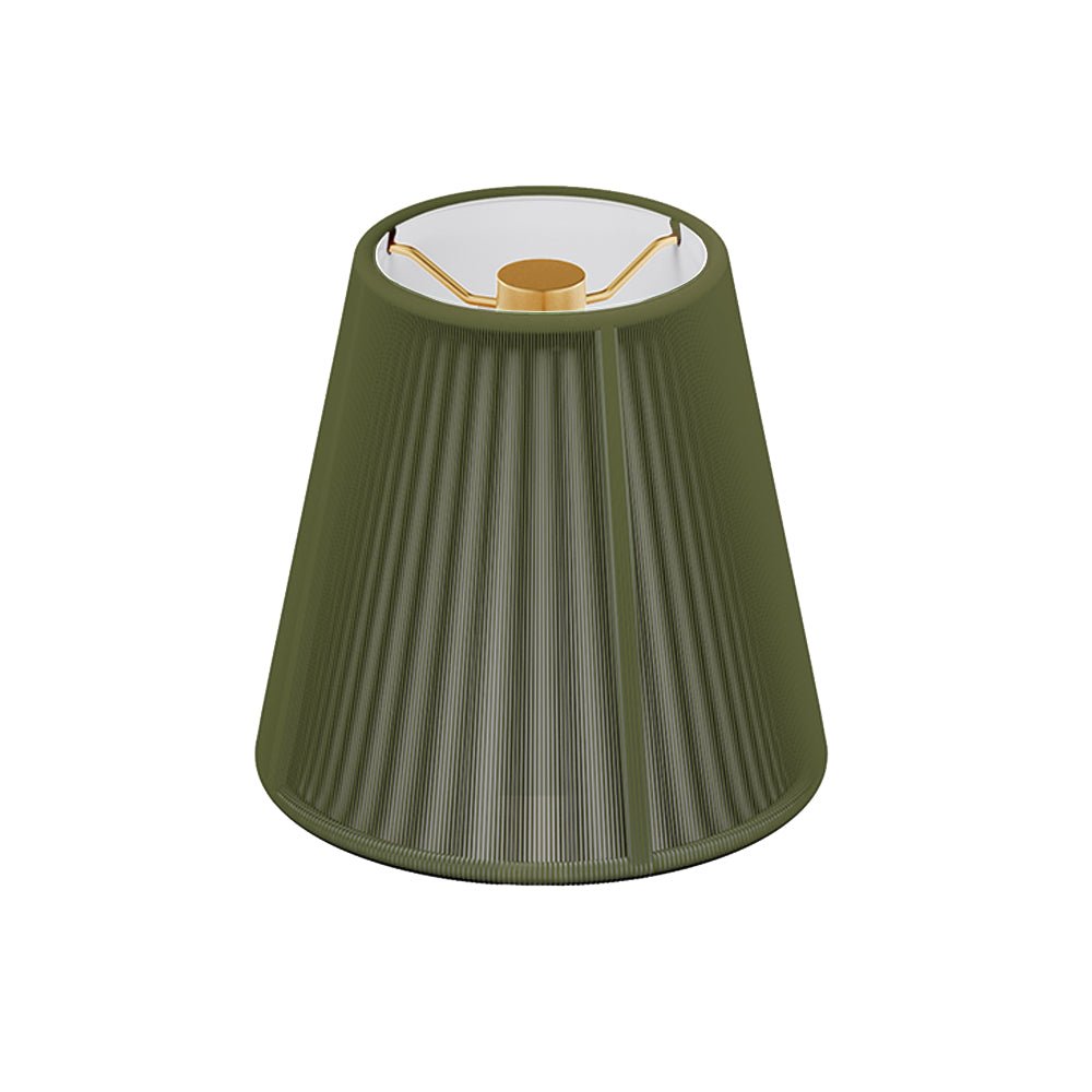Moss green fabric cotton shade type C for a rechargeable table lamp - Insight Cordless Lighting