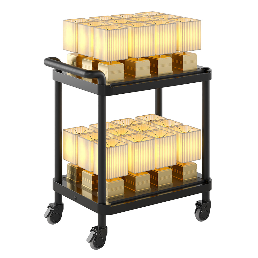 Qi Charging Trolley (24 Lamps) | Rechargeable Cordless Table Lamps | Insight Cordless Lighting