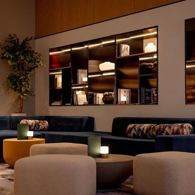 Round Cordless Table Lamp, Brass | Rechargeable Cordless Table Lamps | Insight Cordless Lighting