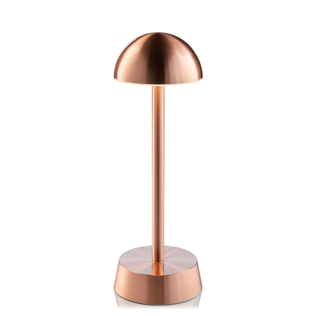 Sofia Dome Cordless Table Lamp, Copper Rechargeable Battery Powered Table Lamps Insight Cordless Lighting