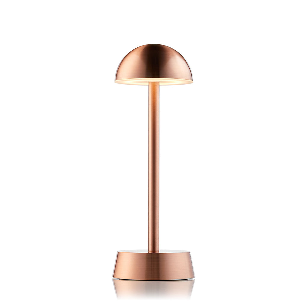 Sofia Dome Cordless Table Lamp, Copper Rechargeable Battery Powered Table Lamps Insight Cordless Lighting