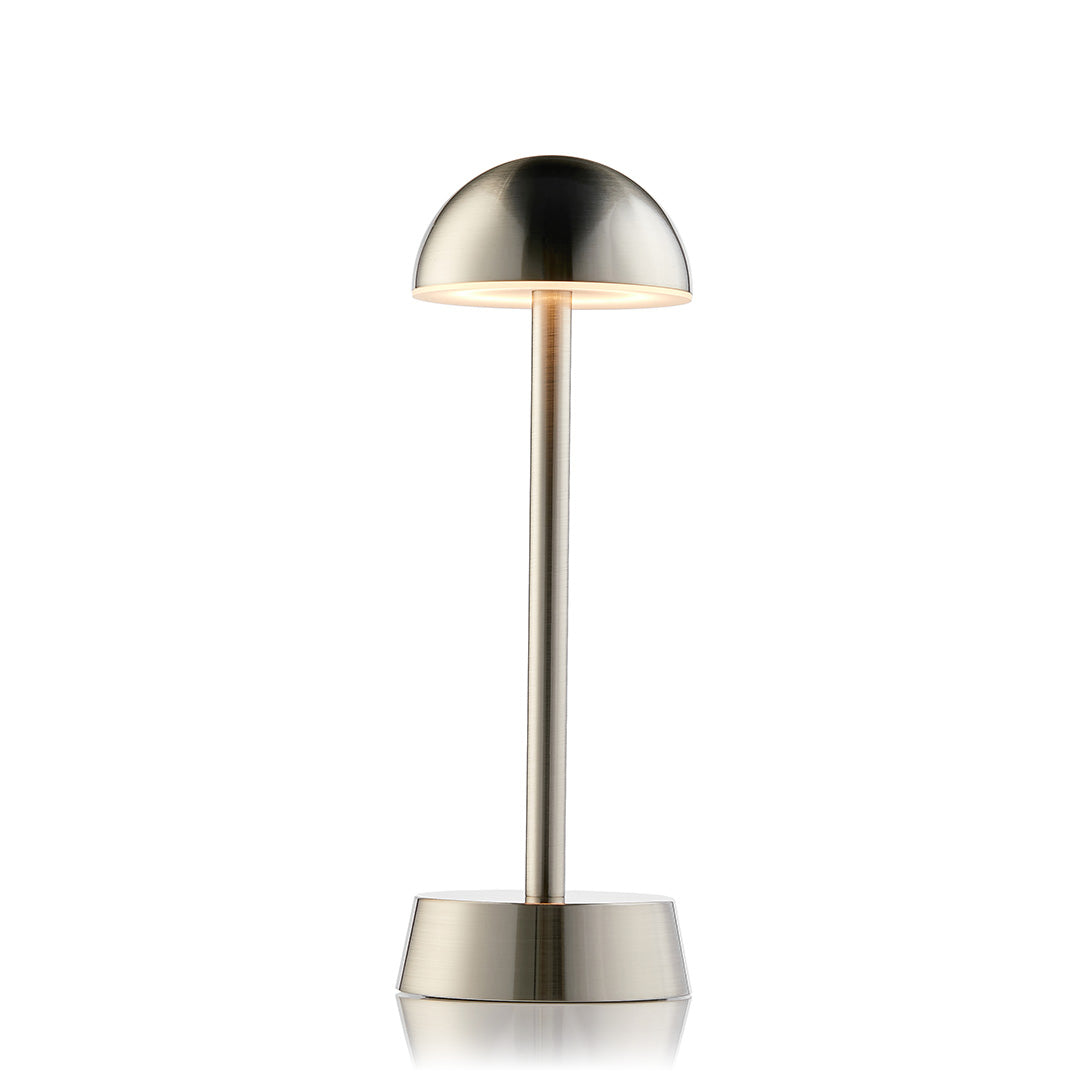 Sofia Dome Cordless Table Lamp, Nickel Insight Cordless Lighting