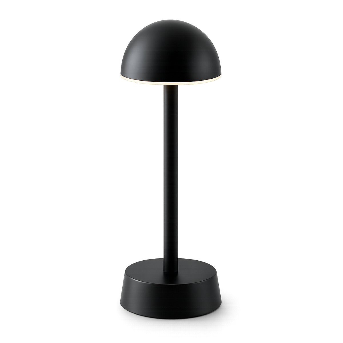 Sofia Dome Rechargeable Cordless Table Lamp, Black