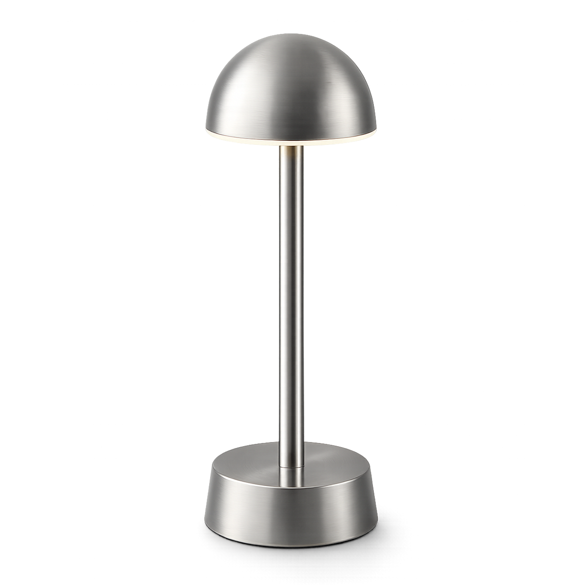 Sofia Dome Rechargeable Cordless Table Lamp, Nickel