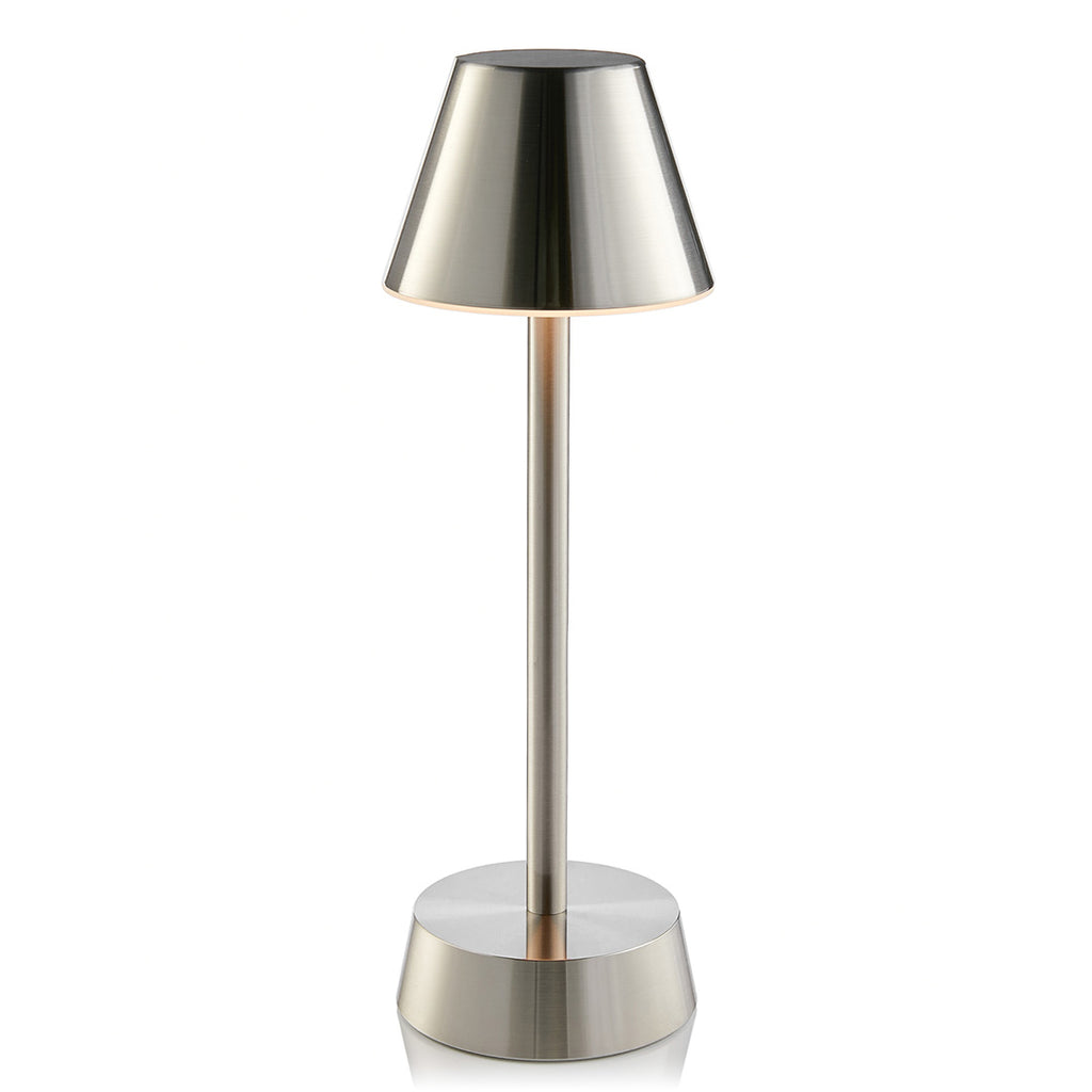 Sofia Empire Cordless Table Lamp, Nickel Rechargeable Battery Powered Table Lamps Insight Cordless Lighting