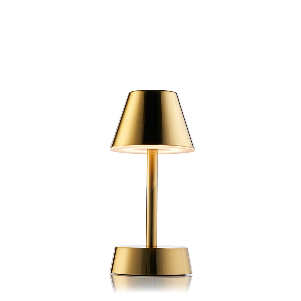 Sofia Empire Mini Cordless Table Lamp, Brass Rechargeable Battery Powered Table Lamps Insight Cordless Lighting