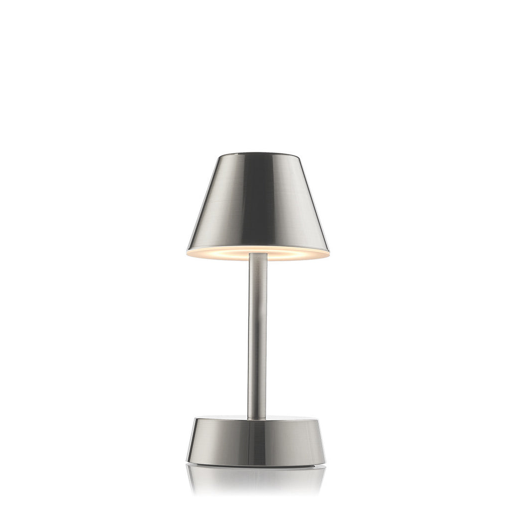 Sofia Empire Mini Rechargeable Cordless Table Lamp, Nickel Rechargeable Battery Powered Table Lamps Insight Cordless Lighting
