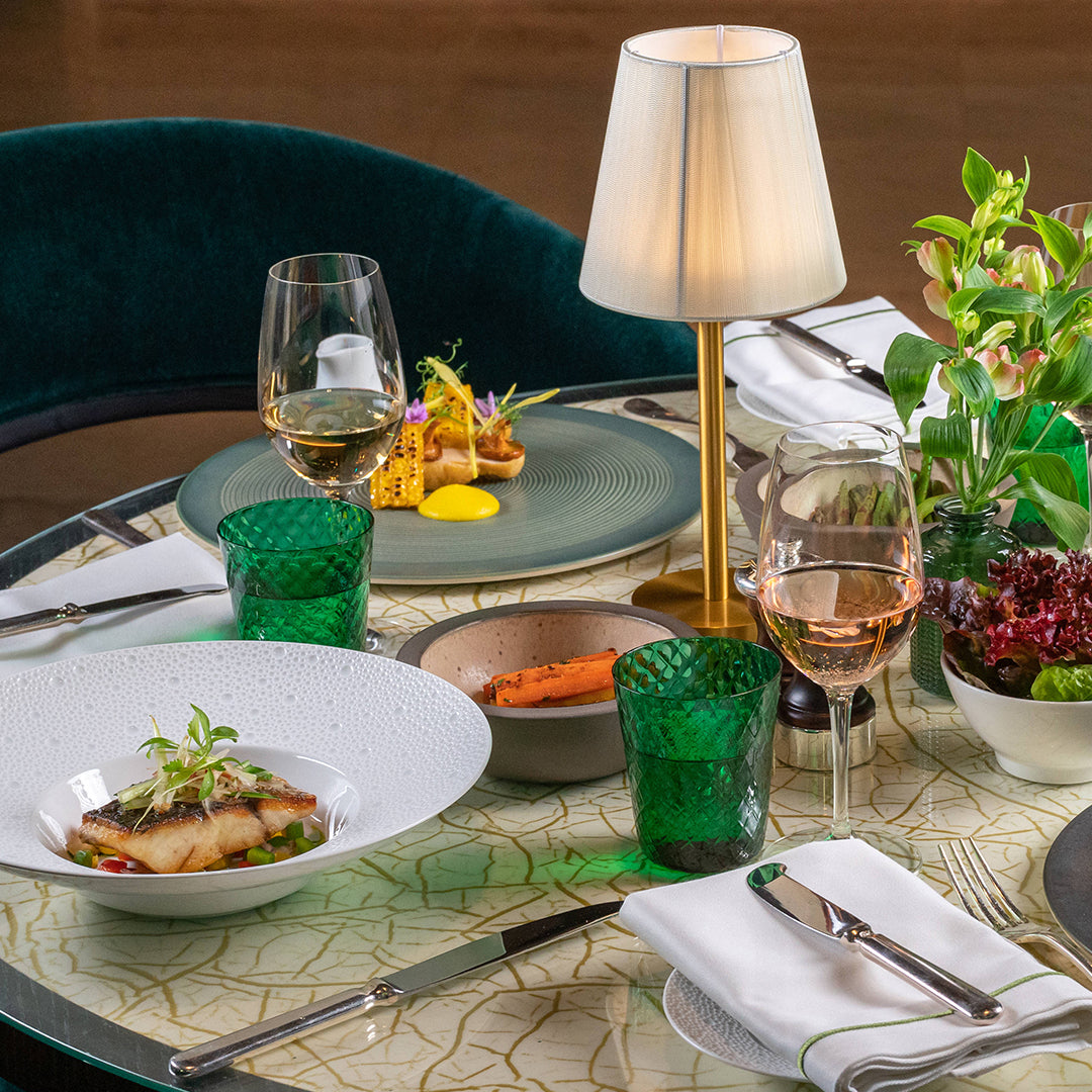 Sofia Empire Cordless Table Lamp, Nickel