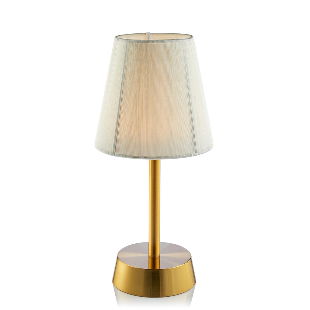 Sofia Fabric Cordless Table Lamp, Ivory Shade | Insight Cordless Lighting