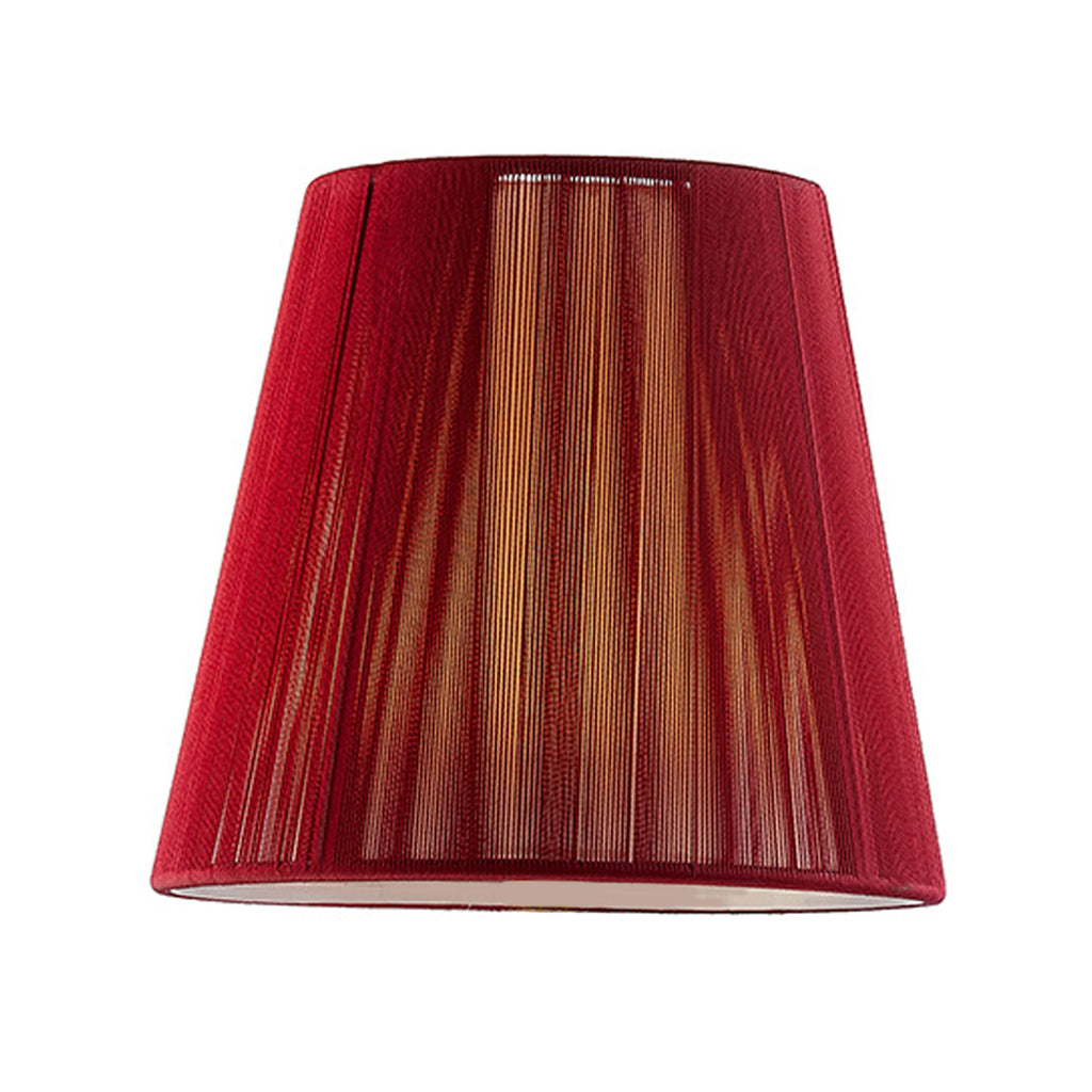 Cotton Shade, Red Rechargeable Battery Powered Table Lamps Insight Cordless Lighting