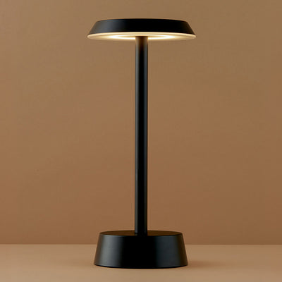 Sofia Flat Cordless Table Lamp, Black | Rechargeable Cordless Table Lamps | Insight Cordless Lighting
