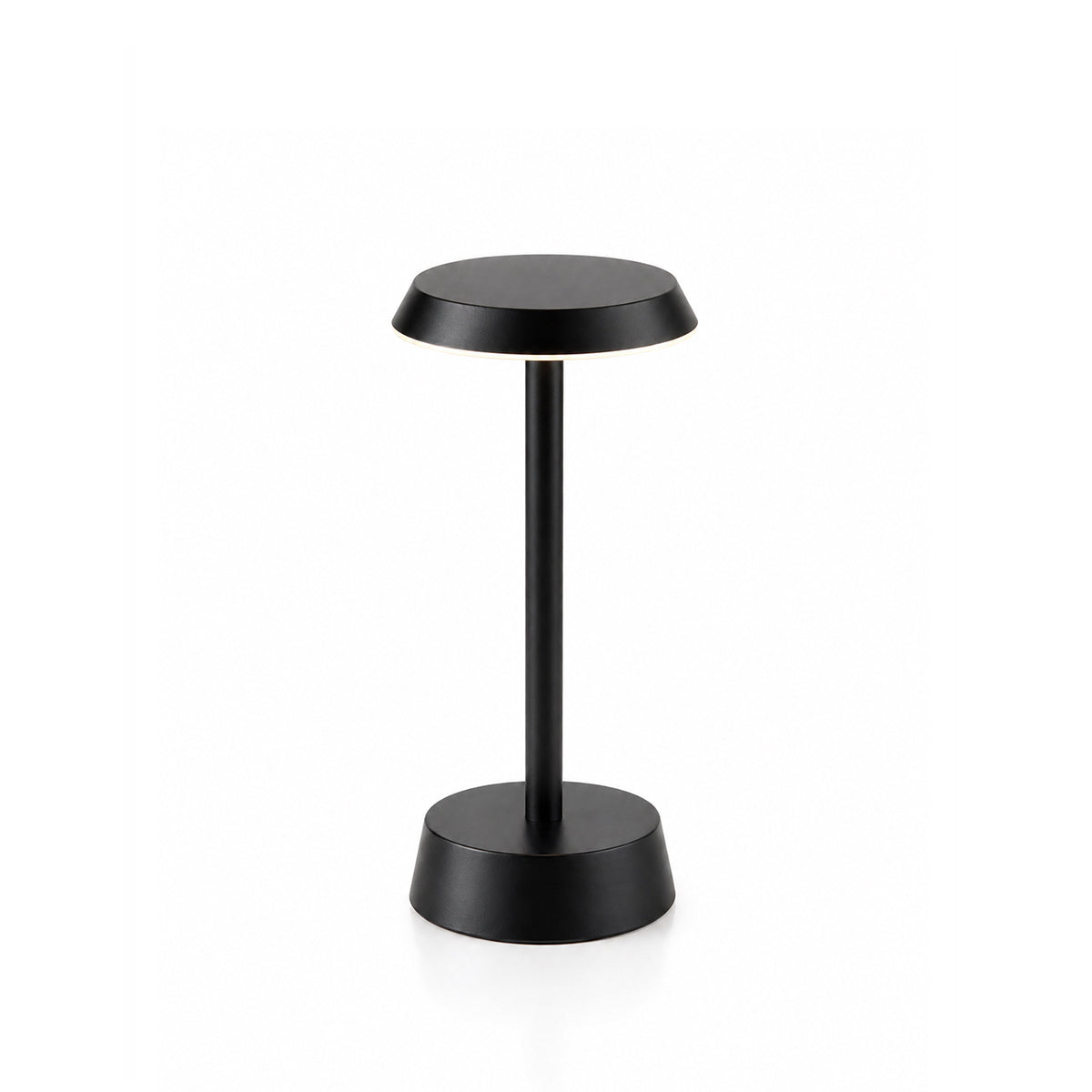 Sofia Flat Rechargeable Cordless Table Lamp, Black