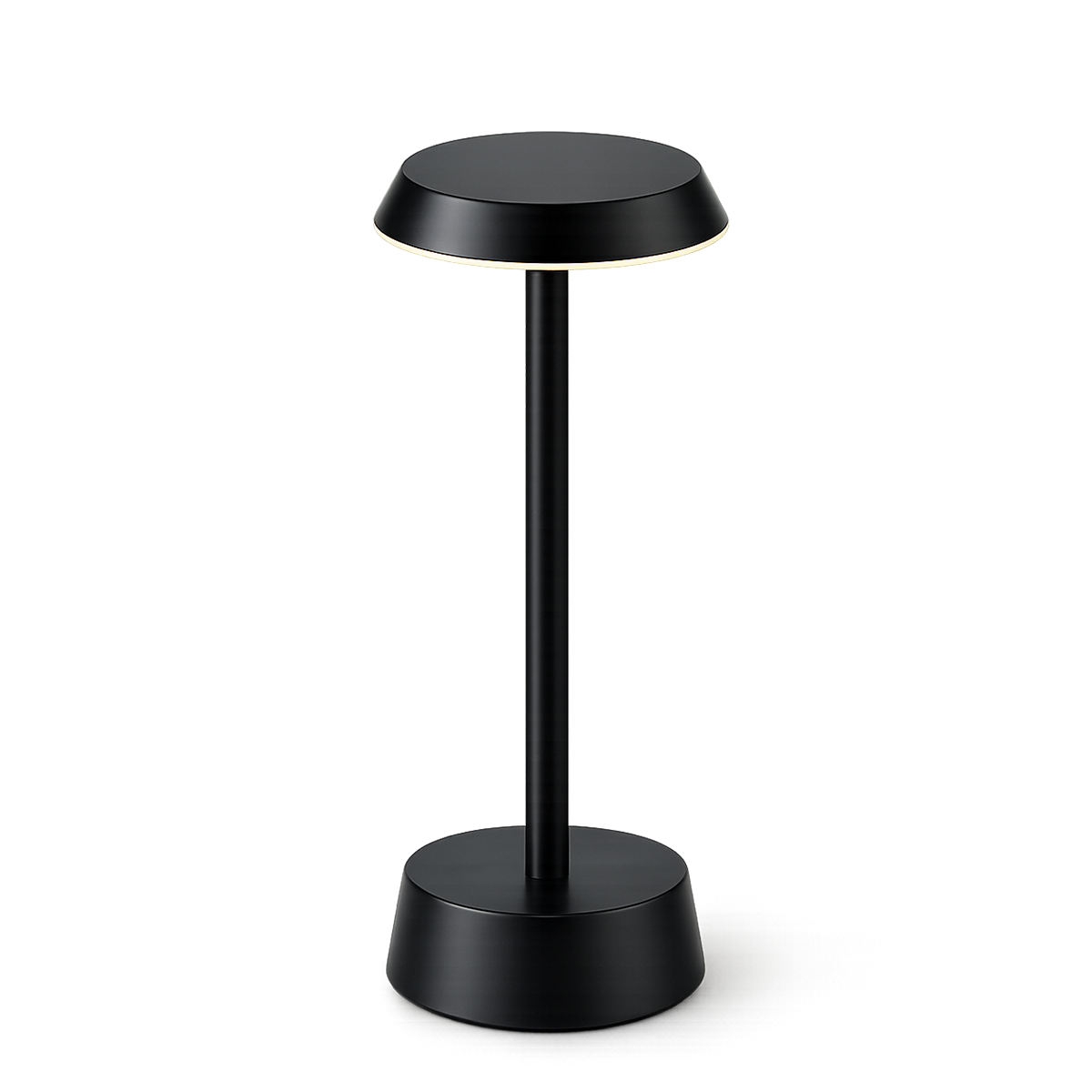 Sofia Flat Rechargeable Cordless Table Lamp, Black