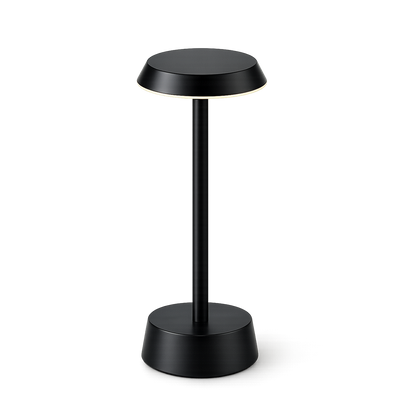 Sofia Flat Rechargeable Cordless Table Lamp, Black