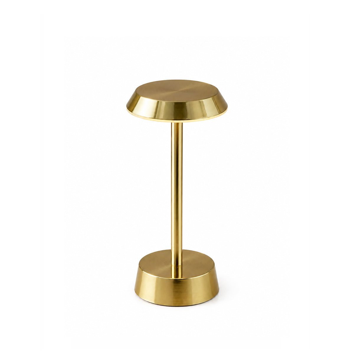 Sofia Flat Rechargeable Cordless Table Lamp, Brass