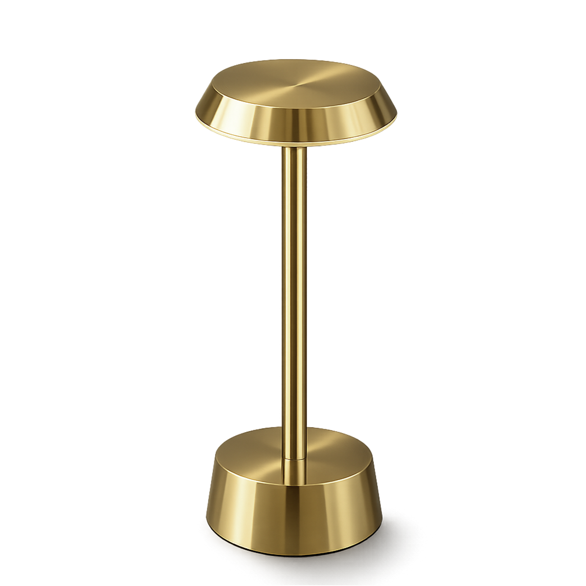 Sofia Flat Rechargeable Cordless Table Lamp, Brass