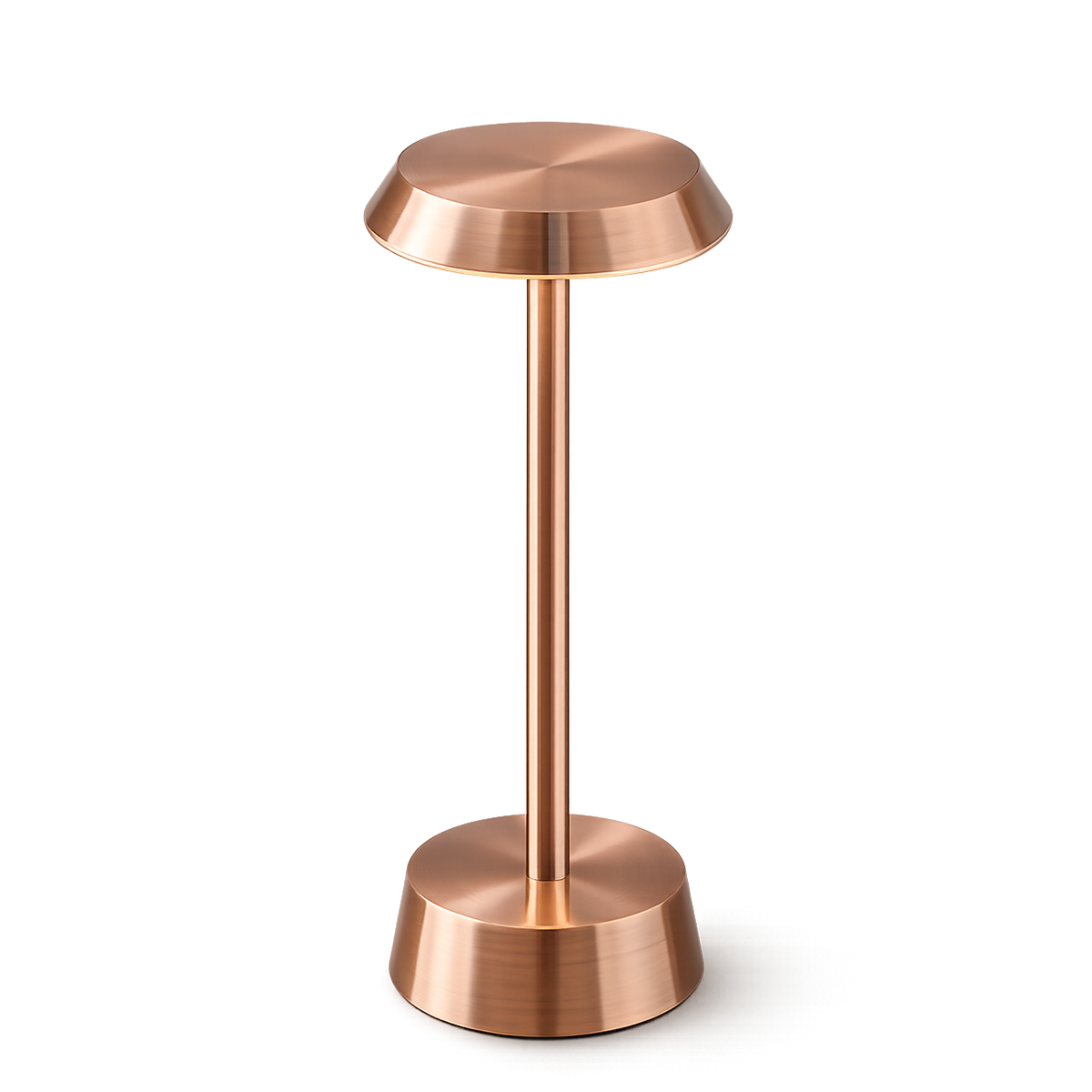 Sofia Flat Rechargeable Cordless Table Lamp, Copper