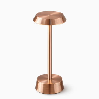 Copper cordless lamp on a white background
