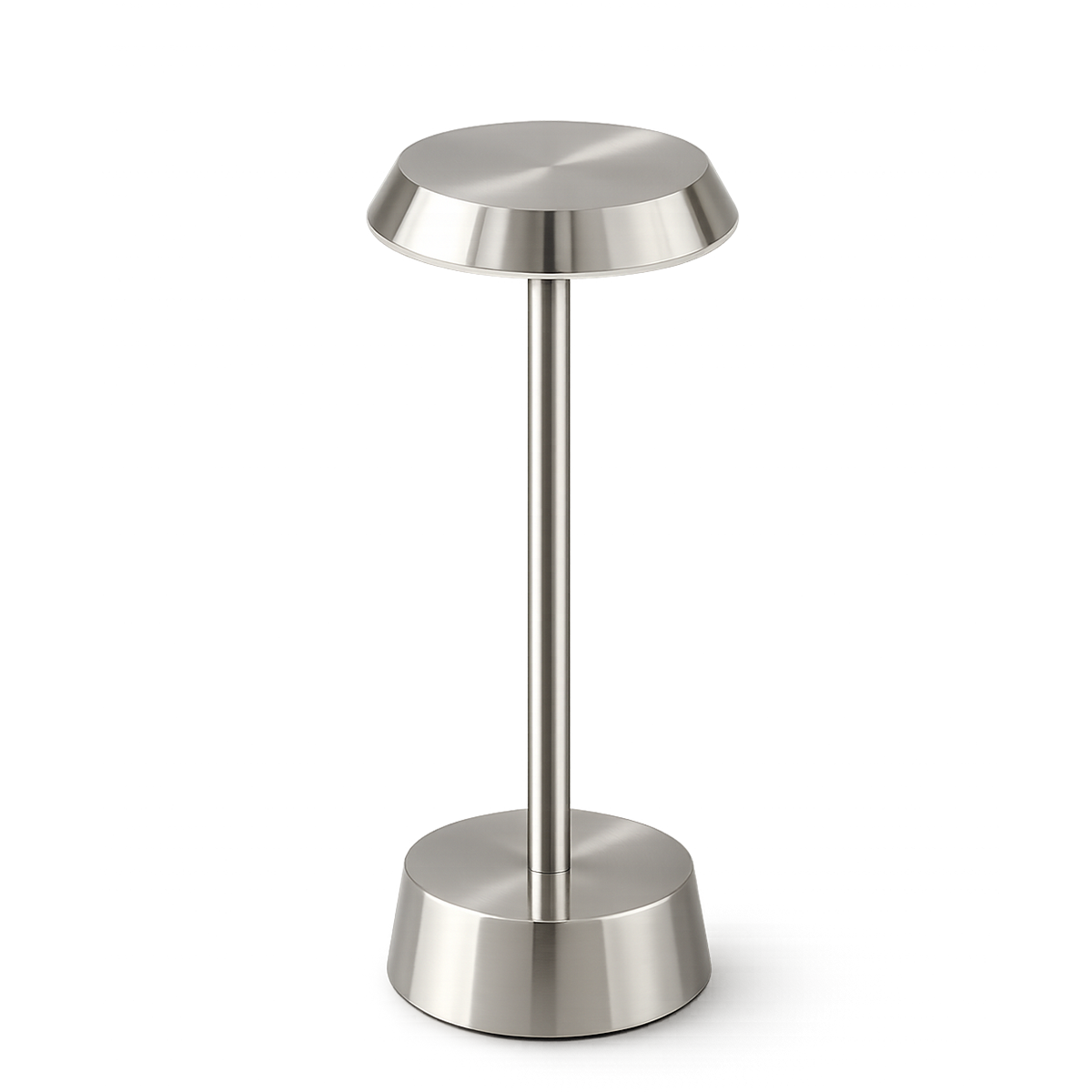 Sofia Flat Rechargeable Cordless Table Lamp, Nickel
