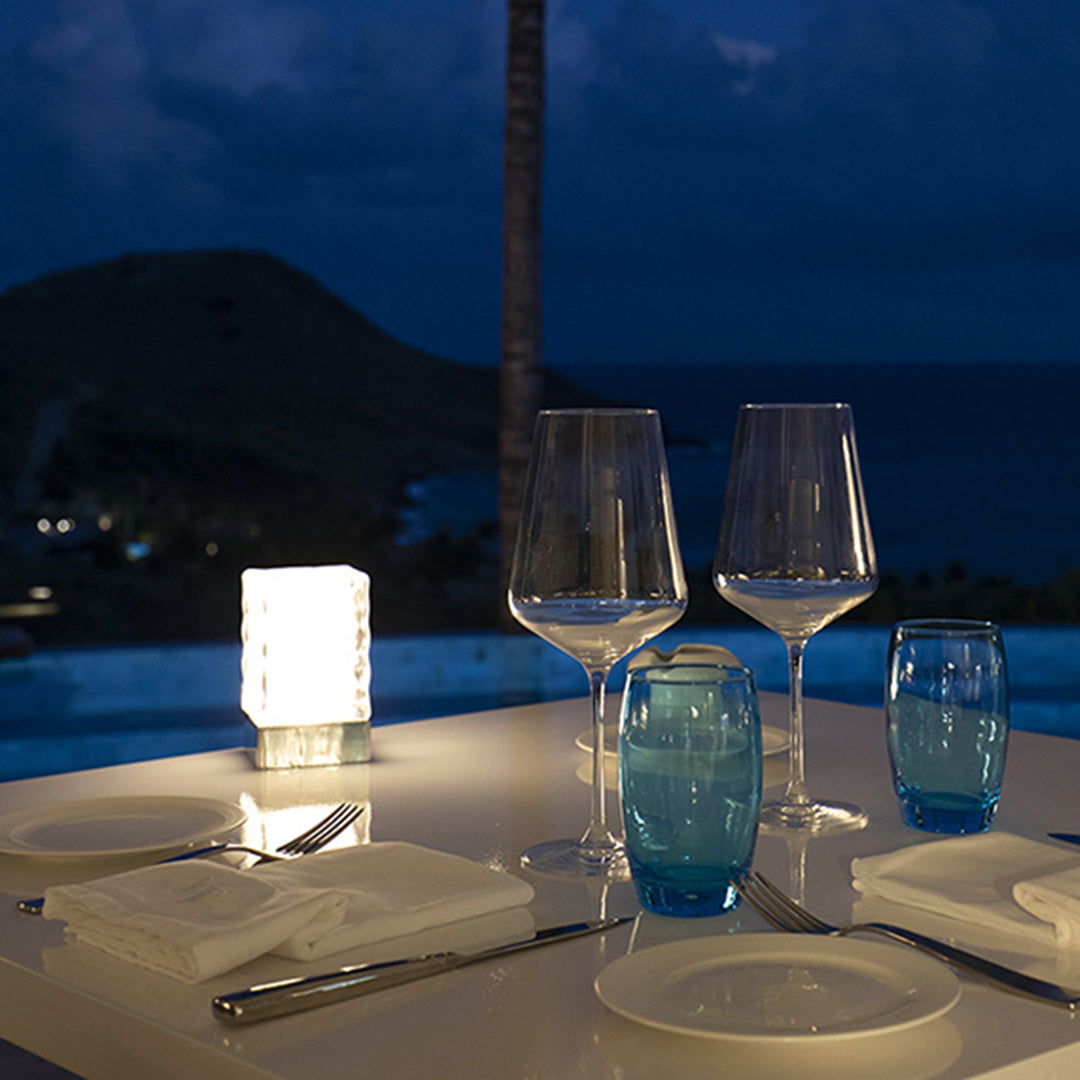 Swirl Cordless Table Lamp, Glass | Rechargeable Cordless Table Lamps | Insight Cordless Lighting