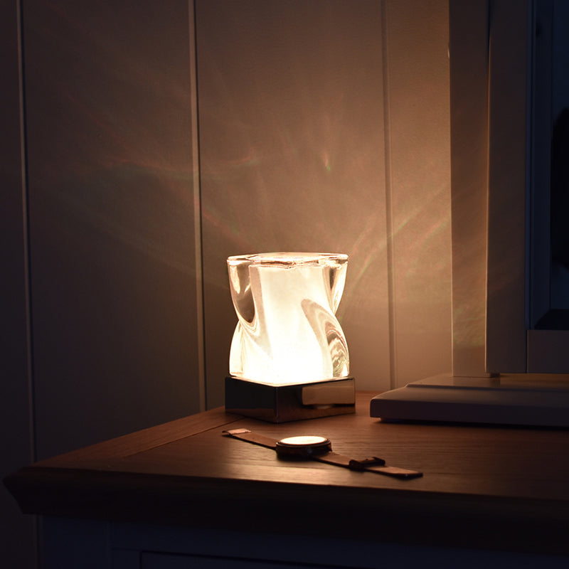 Curve Cordless Table Lamp, Glass | Rechargeable Cordless Table Lamps | Insight Cordless Lighting