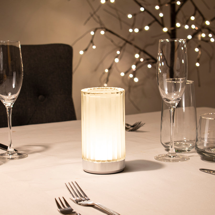 Pillar Cordless Table Lamp, Glass | Rechargeable Cordless Table Lamps | Insight Cordless Lighting
