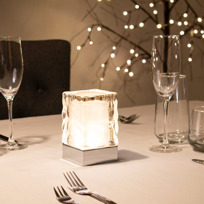 Swirl Cordless Table Lamp, Glass | Rechargeable Cordless Table Lamps | Insight Cordless Lighting